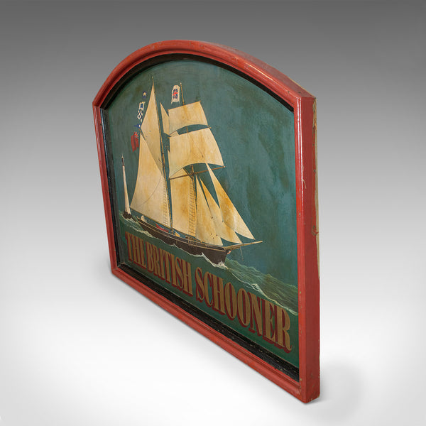 Large Vintage Ship Pub Sign, English, Pine, Bar, Billboard, Maritime, C.1950 - London Fine Antiques