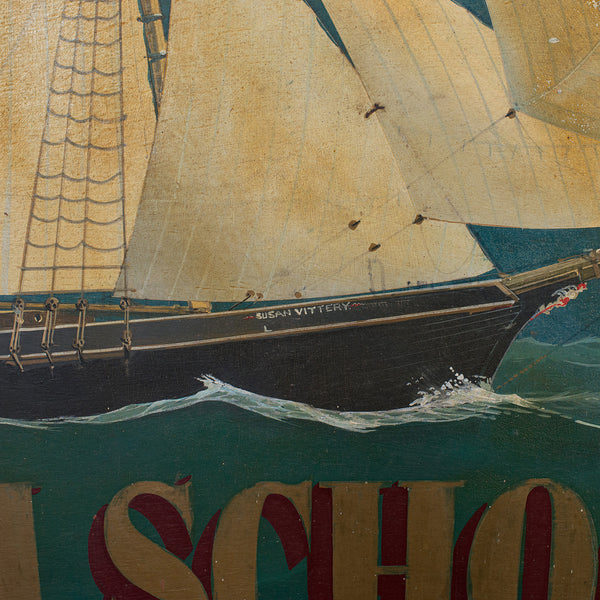 Large Vintage Ship Pub Sign, English, Pine, Bar, Billboard, Maritime, C.1950 - London Fine Antiques