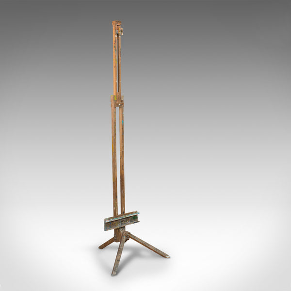 Large Vintage Artist's Easel, English, Beech, Picture, Tripod, Canvas, C.1930 - London Fine Antiques
