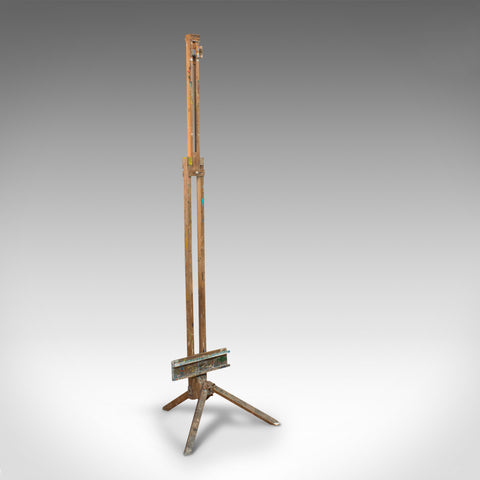 Large Vintage Artist's Easel, English, Beech, Picture, Tripod, Canvas, C.1930 - London Fine Antiques
