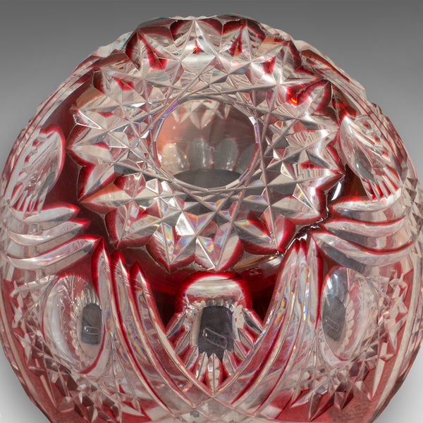 Vintage Decorative Vase, English, Cut Glass, Vessel, Royal Brierley, Circa 1940 - London Fine Antiques