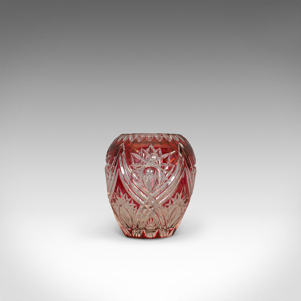 Vintage Decorative Vase, English, Cut Glass, Vessel, Royal Brierley, Circa 1940 - London Fine Antiques