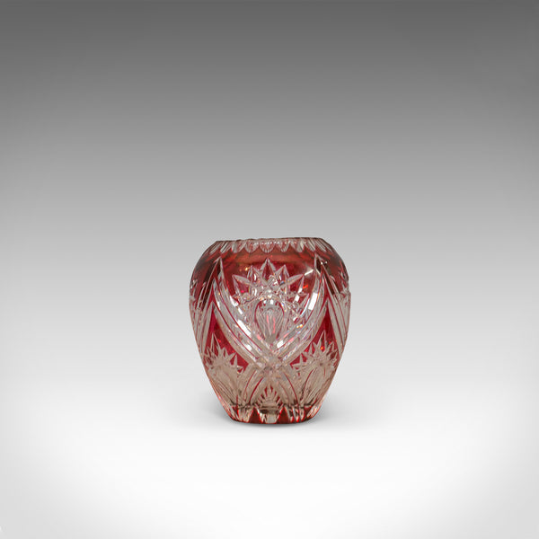 Vintage Decorative Vase, English, Cut Glass, Vessel, Royal Brierley, Circa 1940 - London Fine Antiques