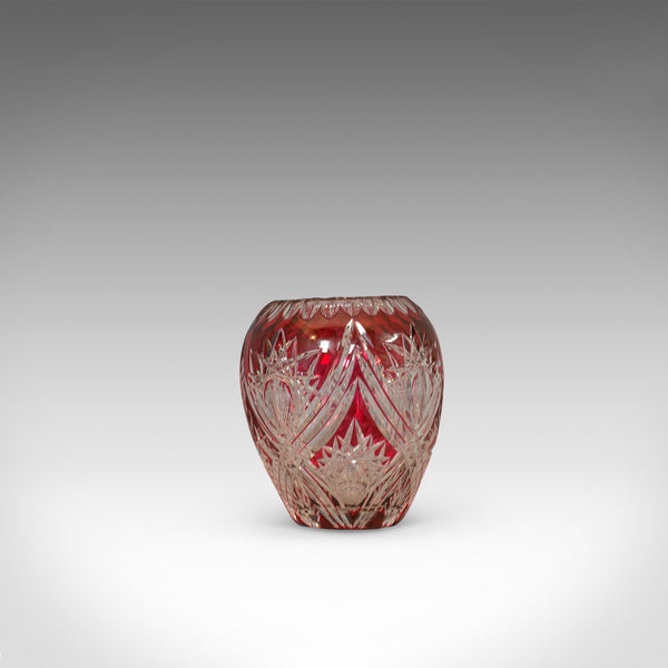 Vintage Decorative Vase, English, Cut Glass, Vessel, Royal Brierley, Circa 1940 - London Fine Antiques