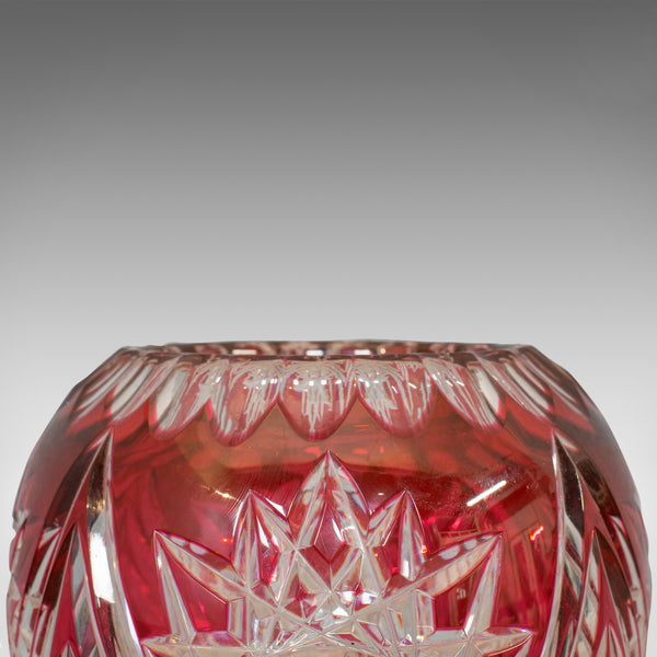 Vintage Decorative Vase, English, Cut Glass, Vessel, Royal Brierley, Circa 1940 - London Fine Antiques