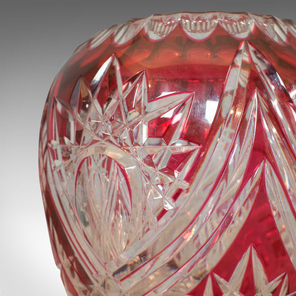 Vintage Decorative Vase, English, Cut Glass, Vessel, Royal Brierley, Circa 1940 - London Fine Antiques