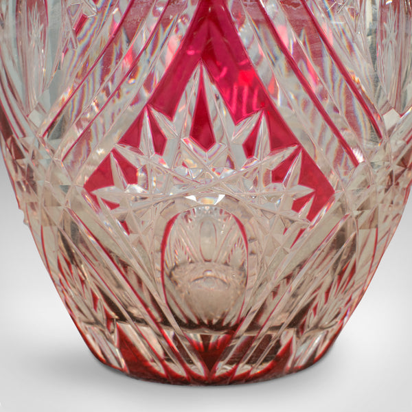 Vintage Decorative Vase, English, Cut Glass, Vessel, Royal Brierley, Circa 1940 - London Fine Antiques