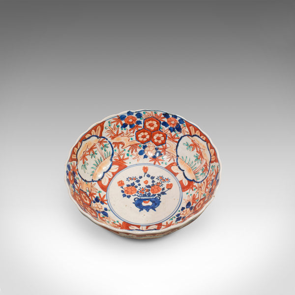Large Vintage Imari Bowl, Oriental, Ceramic, Serving Dish, Art Deco, Circa 1940 - London Fine Antiques