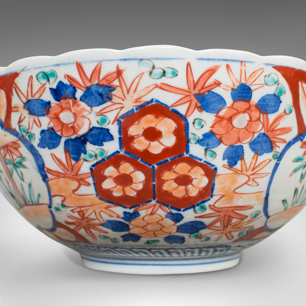 Large Vintage Imari Bowl, Oriental, Ceramic, Serving Dish, Art Deco, Circa 1940 - London Fine Antiques
