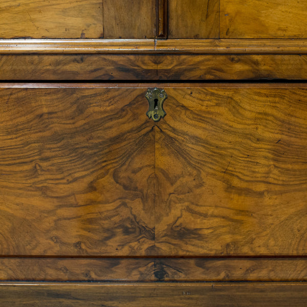 Antique Linen Press, French, Walnut, Wardrobe, Hanging Rail, Late 19th Century - London Fine Antiques