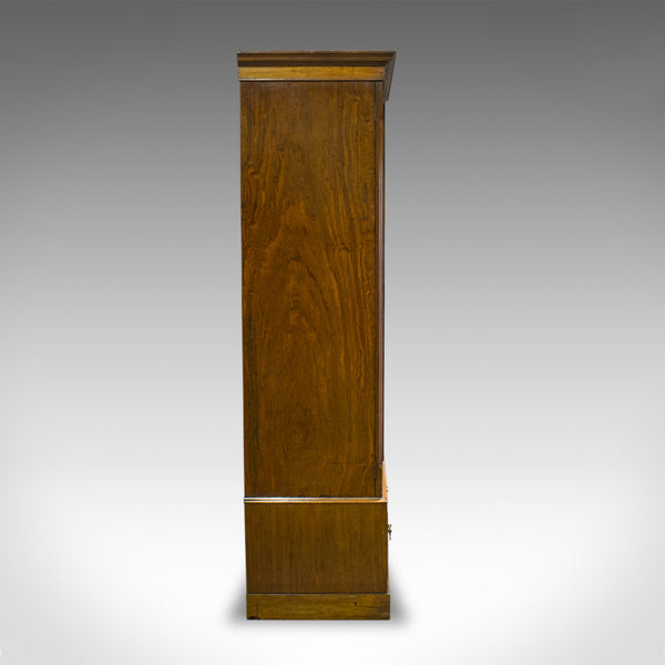 Antique Linen Press, French, Walnut, Wardrobe, Hanging Rail, Late 19th Century - London Fine Antiques