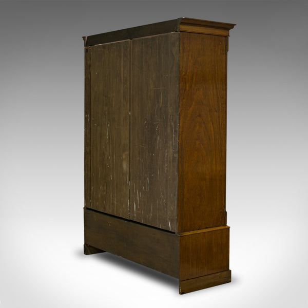 Antique Linen Press, French, Walnut, Wardrobe, Hanging Rail, Late 19th Century - London Fine Antiques
