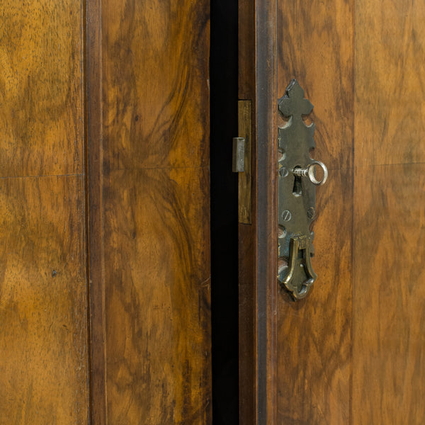 Antique Linen Press, French, Walnut, Wardrobe, Hanging Rail, Late 19th Century - London Fine Antiques