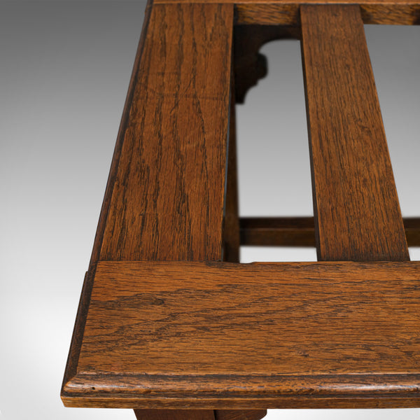 Antique Luggage Rack, Wadham and Sons, English, Oak, Suitcase, Trunk, Stand - London Fine Antiques