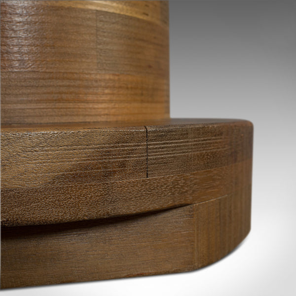 Vintage Mould, English, Mahogany, Maritime, Shipping, Drum, Coffee, Lamp, Table - London Fine Antiques