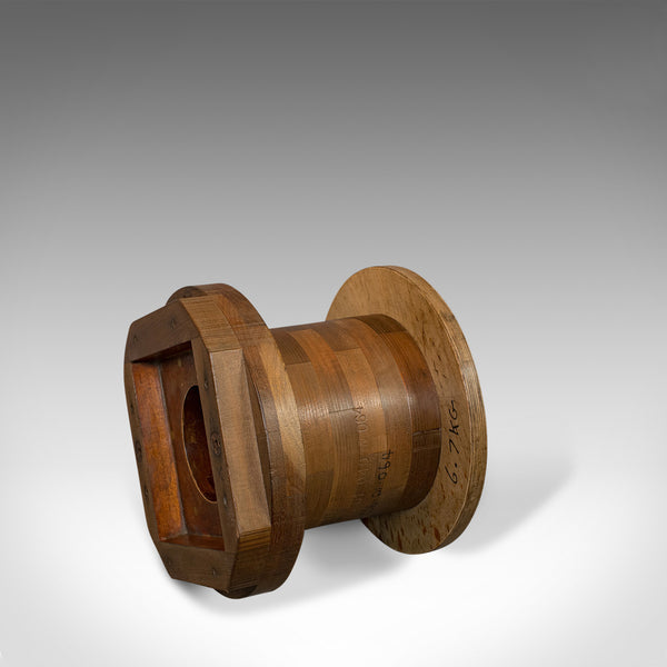 Vintage Mould, English, Mahogany, Maritime, Shipping, Drum, Coffee, Lamp, Table - London Fine Antiques