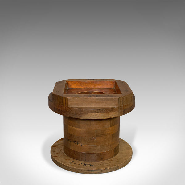 Vintage Mould, English, Mahogany, Maritime, Shipping, Drum, Coffee, Lamp, Table - London Fine Antiques