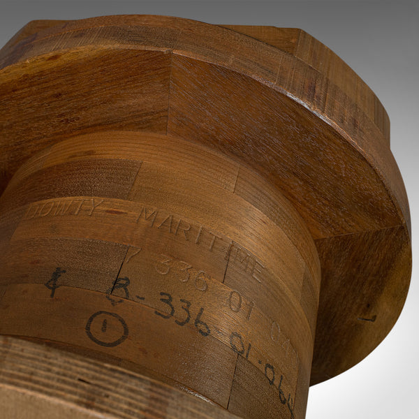 Vintage Mould, English, Mahogany, Maritime, Shipping, Drum, Coffee, Lamp, Table - London Fine Antiques