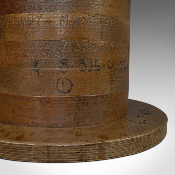 Vintage Mould, English, Mahogany, Maritime, Shipping, Drum, Coffee, Lamp, Table - London Fine Antiques