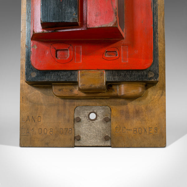 Vintage Casting Impression, English, Mahogany, Mould, Pattern, Decorative, Wall - London Fine Antiques