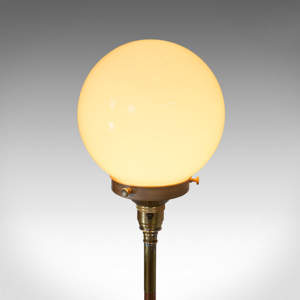 Vintage Hunting Horn Lamp, English, Brass, Oak, Decorative, Light, Shade - London Fine Antiques