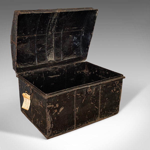 Antique Travel Trunk, English, Tin, Shipping Chest, Wildman, Vice Consulate - London Fine Antiques