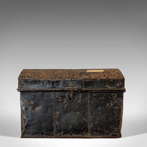 Antique Travel Trunk, English, Tin, Shipping Chest, Wildman, Vice Consulate - London Fine Antiques