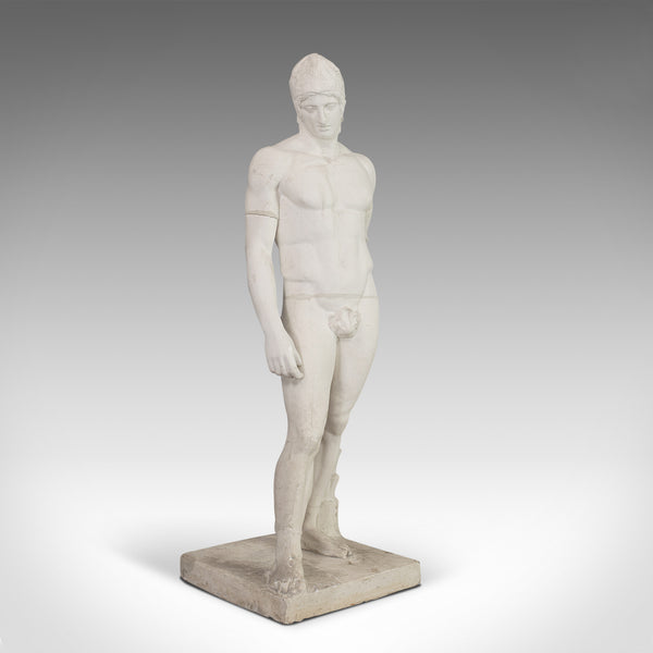 Vintage Male Statue, English, Plaster, Pose, Mournful, Classical Taste, C20th - London Fine Antiques
