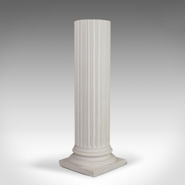 Vintage Fluted Column Base, English, Architectural, Plaster, Doric, Classical - London Fine Antiques