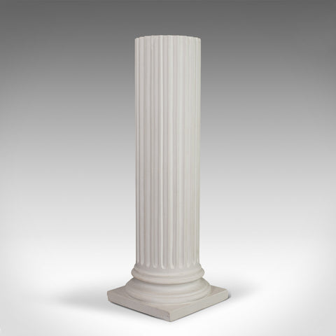 Vintage Fluted Column Base, English, Architectural, Plaster, Doric, Classical - London Fine Antiques