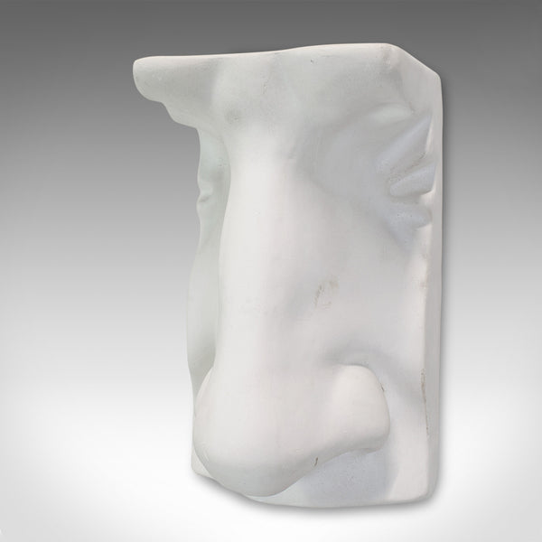 Vintage Portrait Sculpture, English, Plaster, Haut Relief, Nose, 20th Century - London Fine Antiques