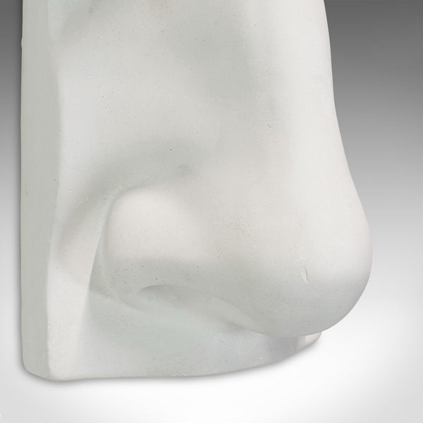 Vintage Portrait Sculpture, English, Plaster, Haut Relief, Nose, 20th Century - London Fine Antiques