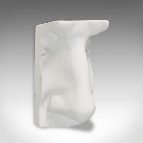 Vintage Haut Relief Sculpture, English, Plaster, Portrait, Nose, 20th Century - London Fine Antiques