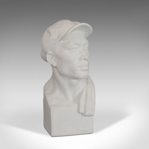 Vintage Revolutionary Male Bust, English, Plaster, Figural, Sculpture, Historic - London Fine Antiques