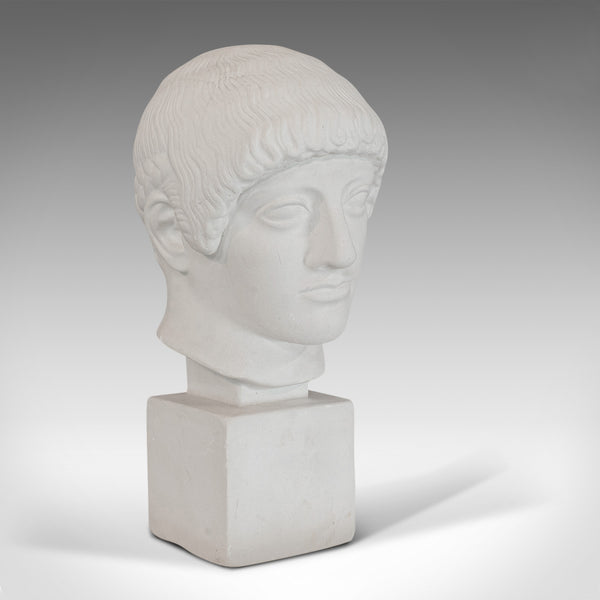 Vintage Male Bust, English, Plaster, Statue, Apollo, Greek Mythology, Classical - London Fine Antiques