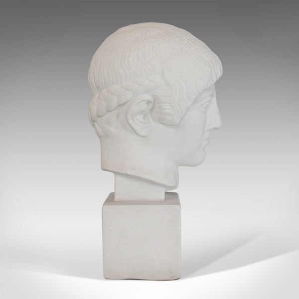 Vintage Male Bust, English, Plaster, Statue, Apollo, Greek Mythology, Classical - London Fine Antiques