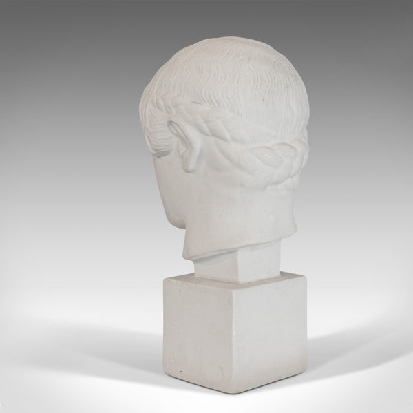 Vintage Male Bust, English, Plaster, Statue, Apollo, Greek Mythology, Classical - London Fine Antiques