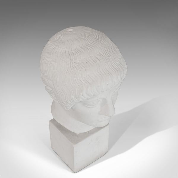 Vintage Male Bust, English, Plaster, Statue, Apollo, Greek Mythology, Classical - London Fine Antiques