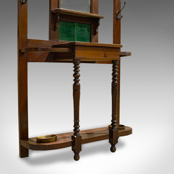 Antique Hall Stand, English, Walnut, Stick, Coat, Hat Stand, Edwardian, C.1910 - London Fine Antiques