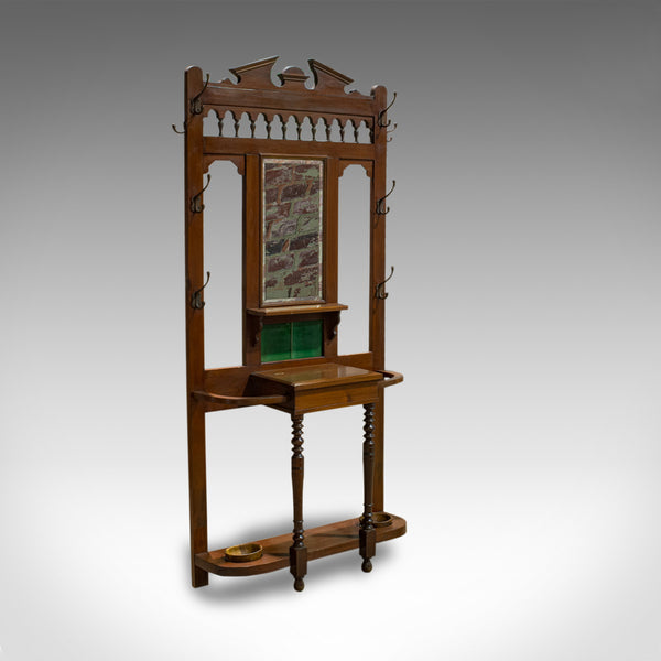 Antique Hall Stand, English, Walnut, Stick, Coat, Hat Stand, Edwardian, C.1910 - London Fine Antiques