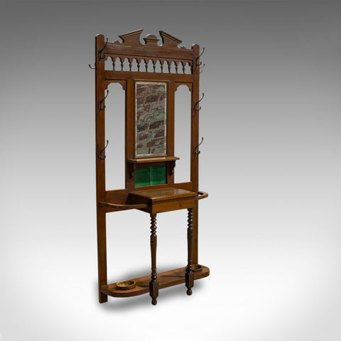 Antique Hall Stand, English, Walnut, Stick, Coat, Hat Stand, Edwardian, C.1910 - London Fine Antiques
