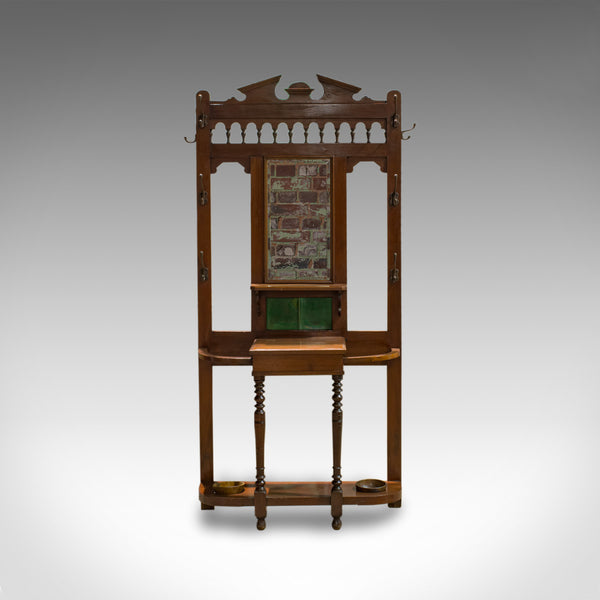 Antique Hall Stand, English, Walnut, Stick, Coat, Hat Stand, Edwardian, C.1910 - London Fine Antiques
