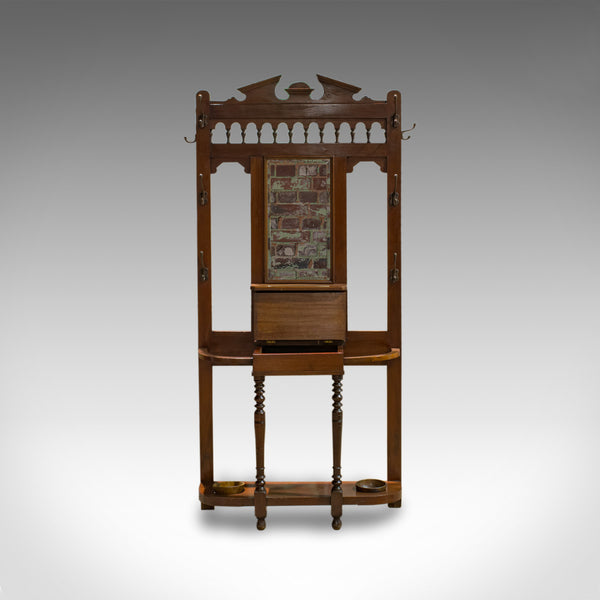 Antique Hall Stand, English, Walnut, Stick, Coat, Hat Stand, Edwardian, C.1910 - London Fine Antiques