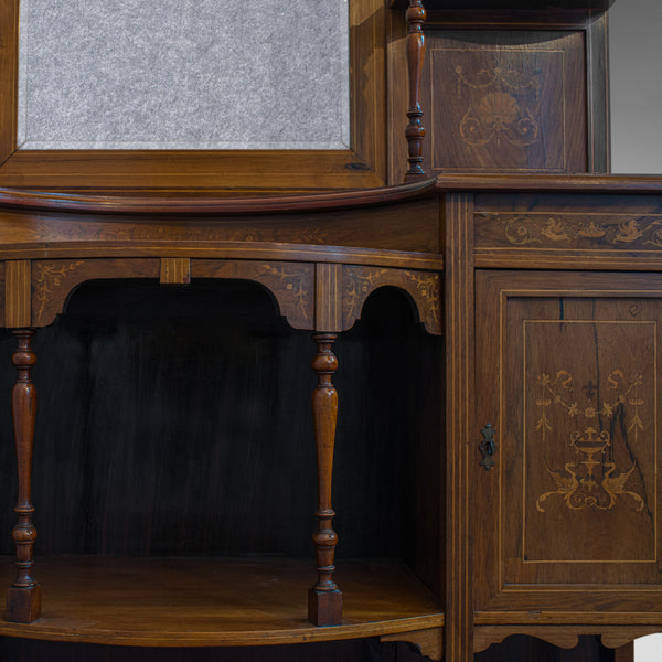 Antique Sideboard, English, Rosewood, Dresser, Boxwood Inlay, Victorian, C.1900 - London Fine Antiques