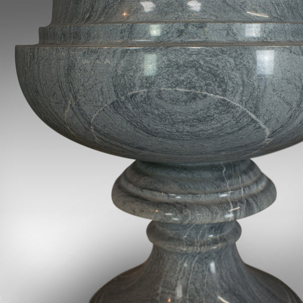 Vintage Decorative Vase, English, Platinum Striata Marble, Baluster Urn, C.20th - London Fine Antiques