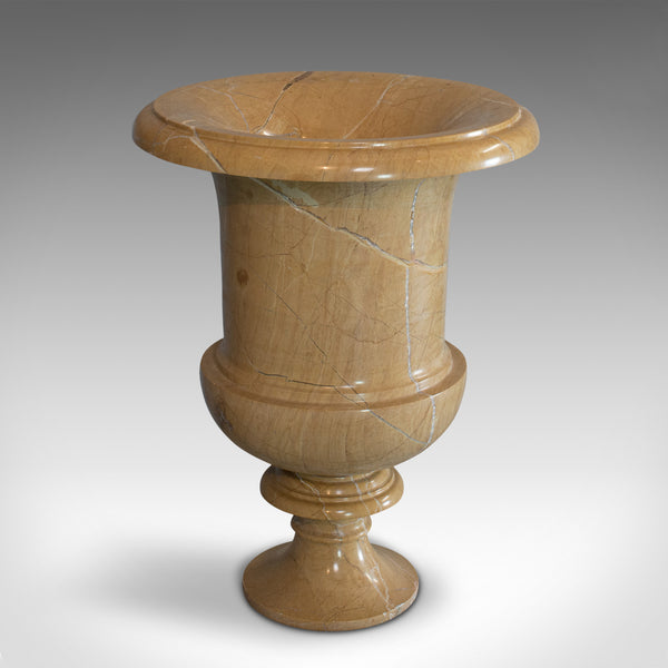 Vintage Ornamental Baluster Urn, English, Golden Pearl Marble, Decorative, Vase - London Fine Antiques