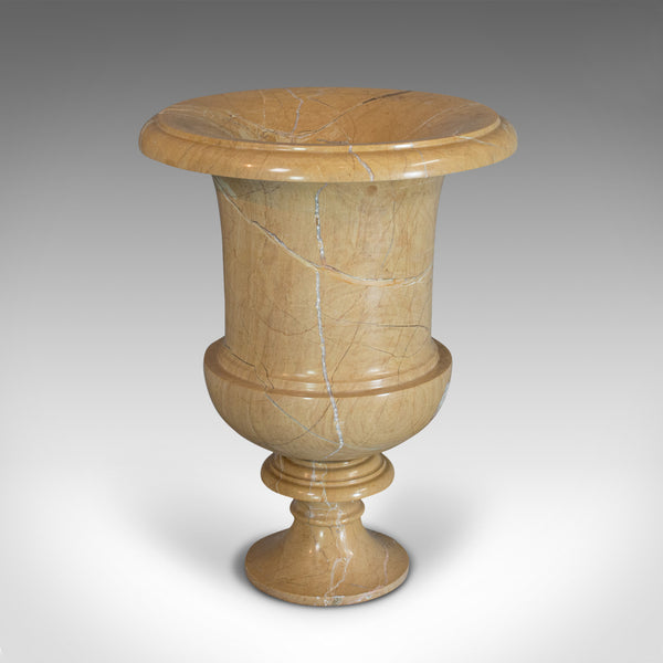 Vintage Ornamental Baluster Urn, English, Golden Pearl Marble, Decorative, Vase - London Fine Antiques