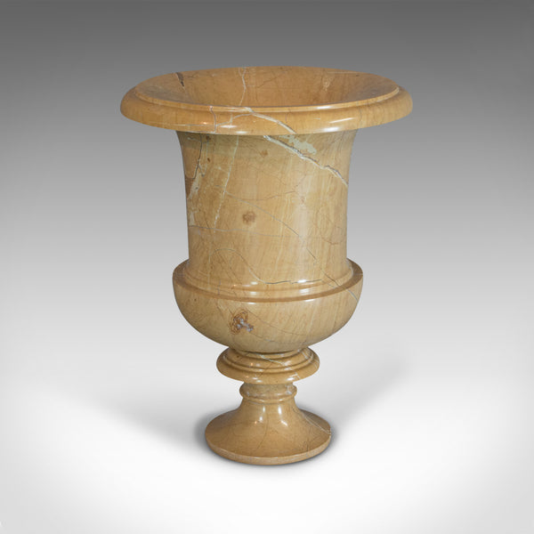 Vintage Ornamental Baluster Urn, English, Golden Pearl Marble, Decorative, Vase - London Fine Antiques