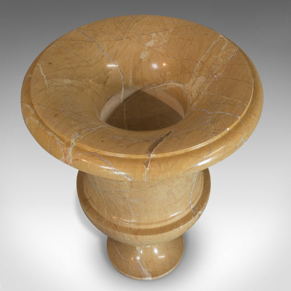 Vintage Ornamental Baluster Urn, English, Golden Pearl Marble, Decorative, Vase - London Fine Antiques