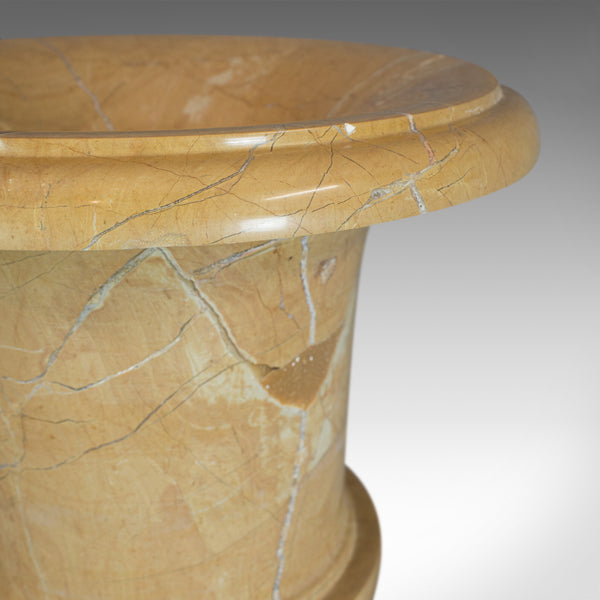 Vintage Ornamental Baluster Urn, English, Golden Pearl Marble, Decorative, Vase - London Fine Antiques